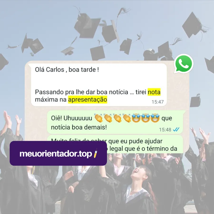 Print de aluno agradecendo o prazo cumprido